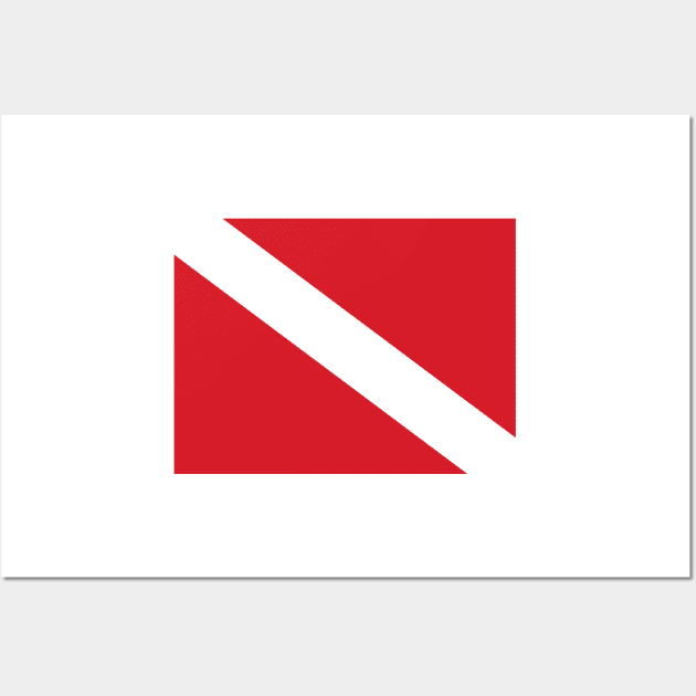 Scuba Flag Wall Art by murialbezanson